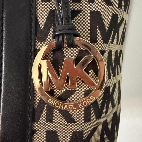 Michael Kors Signature Black and Tan Tote from early 2010s - Picture 2 of 8